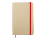 Caderno de bolso de material reciclado cor vermelho