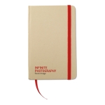Caderno de bolso de material reciclado cor vermelho vista principal