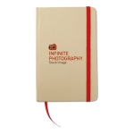 Caderno de bolso de material reciclado cor vermelho segunda vista principal