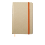 Caderno de bolso de material reciclado cor cor-de-laranja
