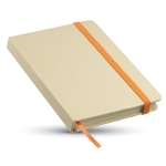 Caderno de bolso de material reciclado cor cor-de-laranja segunda vista