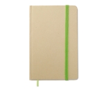 Caderno de bolso de material reciclado cor verde-lima