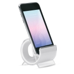 Suporte personalizado para telefone cor branco vista principal quarta vista