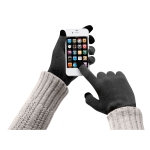 Luvas tácteis para telemóveis cor cinzento quarta vista