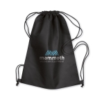 Mochilas publicitárias de cordão de non-woven 80 g/m² Basic cor preto vista principal