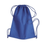 Mochila de cordas, em tecido ''non woven'' cor azul