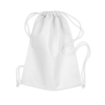 Mochilas publicitárias de cordão de non-woven 80 g/m² Basic cor branco