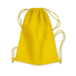 Mochilas publicitárias de cordão de non-woven 80 g/m² Basic cor amarelo