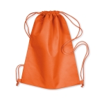 Mochila de cordas, em tecido ''non woven'' cor cor-de-laranja