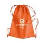 Mochila de cordas, em tecido ''non woven'' cor cor-de-laranja vista principal