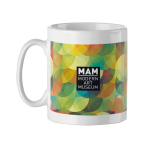 Caneca de cerâmica personalizada branca especial para sublimação 300ml cor branco vista traseira