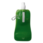 Garrafas de água publicitárias dobráveis baratas 480ml Rebel cor verde transparente