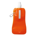 Garrafas de água publicitárias dobráveis baratas 480ml Rebel cor cor-de-laranja transparente