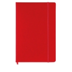 Cadernos personalizados de papel quadriculado cor vermelho terceira vista