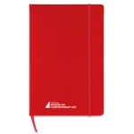 Cadernos personalizados de papel quadriculado cor vermelho vista principal