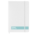 Cadernos personalizados de papel quadriculado cor branco vista principal terceira vista