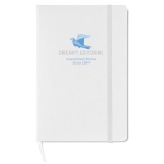 Cadernos personalizados de papel quadriculado cor branco segunda vista principal