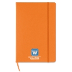 Cadernos personalizados de papel quadriculado cor cor-de-laranja vista principal