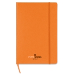 Cadernos personalizados de papel quadriculado cor cor-de-laranja segunda vista principal