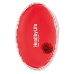 Saco quente para massagem terapêutica em forma oval Calidum cor vermelho transparente vista principal