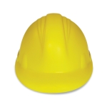 Bola anti-stress com forma de capacete cor amarelo