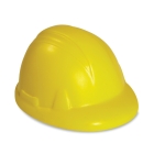 Bola anti-stress com forma de capacete cor amarelo segunda vista