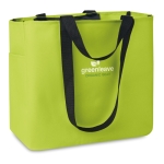 Sacos de compras personalizados cor verde-lima vista principal