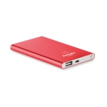 Bateria externa personalizável 4000 mAh cor vermelho vista principal