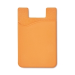 Porta-cartões de silicone cor cor-de-laranja