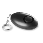 Mini alarme pessoal e porta-chaves cor preto terceira vista