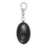 Mini alarme pessoal e porta-chaves cor preto quinta vista