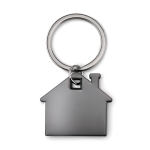 Porta-chaves de merchandising em forma de casa cor preto segunda vista