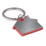 Porta-chaves de merchandising em forma de casa cor vermelho