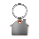 Porta-chaves de merchandising em forma de casa cor cor-de-laranja segunda vista