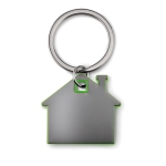 Porta-chaves de merchandising em forma de casa cor verde-lima segunda vista
