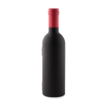 Set promocional de vinho em forma de garrafa cor preto