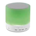 Coluna de som empresarial circular Bluetooth com LED de 3 cores Disco cor branco terceira vista