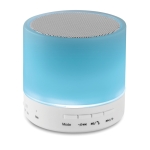 Coluna de som empresarial circular Bluetooth com LED de 3 cores Disco cor branco quarta vista