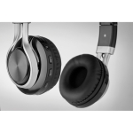 Auriculares over-ear bluetooth 4.2 modernos com logotipo impresso Jazz cor preto terceira vista