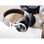 Auriculares over-ear bluetooth 4.2 modernos com logotipo impresso Jazz cor preto segunda vista conjunto