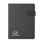 Porta-documentos com powerbank e compartimentos A4 PowerNote cor preto vista principal