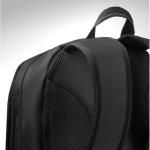 Mochila promocional para portátil de 15'' com detalhes ripstop City cor preto quinta vista