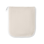 Saco dobrável personalizado de algodão 100 g/m2 EcoPocket cor branco segunda vista