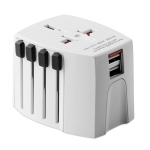 Adaptador de viagem multifuncional para oferecer Skross MUV USB cor branco