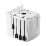 Adaptador de viagem multifuncional para oferecer Skross MUV USB cor branco quinta vista