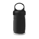 Garrafa publicitária de tritan pequena com toalha 300ml FitStyle cor preto