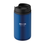 Caneca térmica promocional de 250ml cor azul vista principal