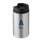 Caneca térmica promocional de 250ml cor prateado mate vista principal