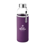 Garrafas de vidro com manga de neoprene 500ml Downtown cor violeta vista principal