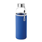 Garrafas de vidro com manga de neoprene 500ml Downtown cor azul real